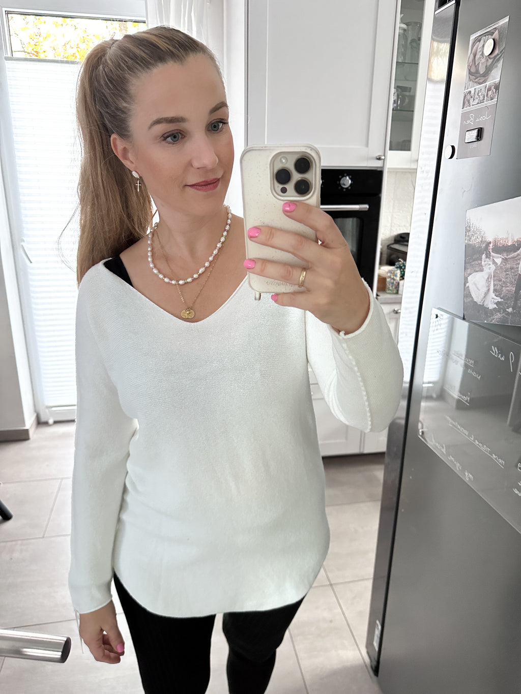 Luana Pullover mit V Ausschnitt