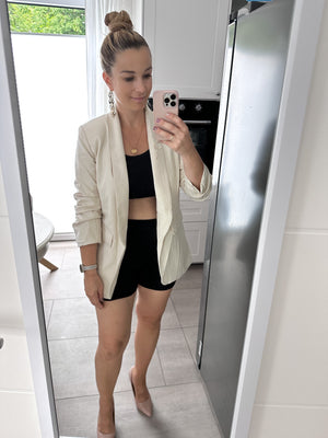 Jemima Blazer mit Futter und gerafften Ärmeln