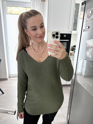 Luana Pullover mit V Ausschnitt