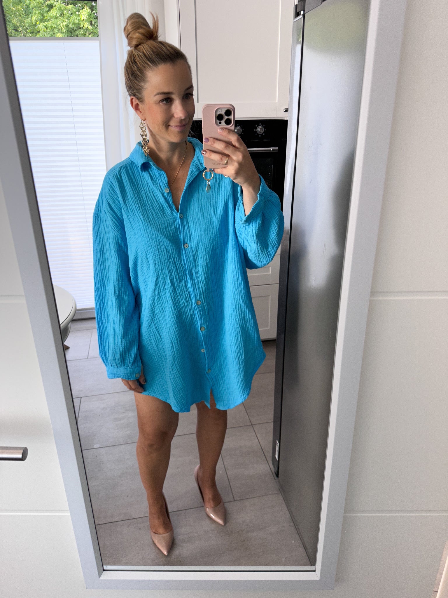 Ella Oversize Musselin Bluse