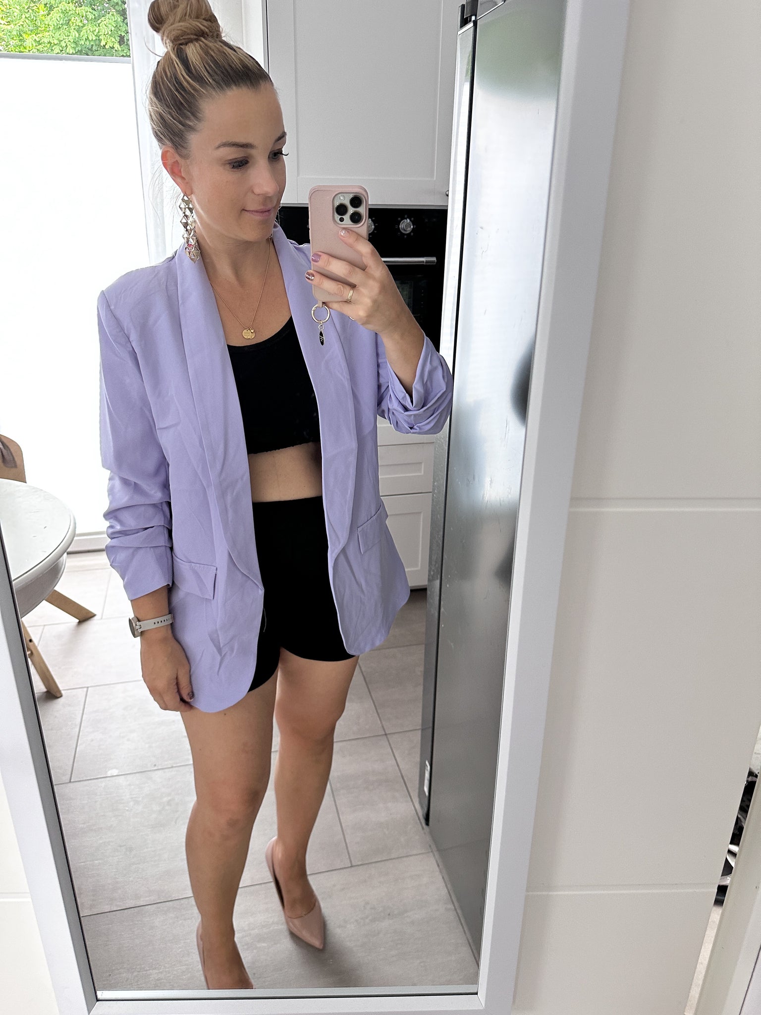 Jemima Blazer mit Futter und gerafften Ärmeln