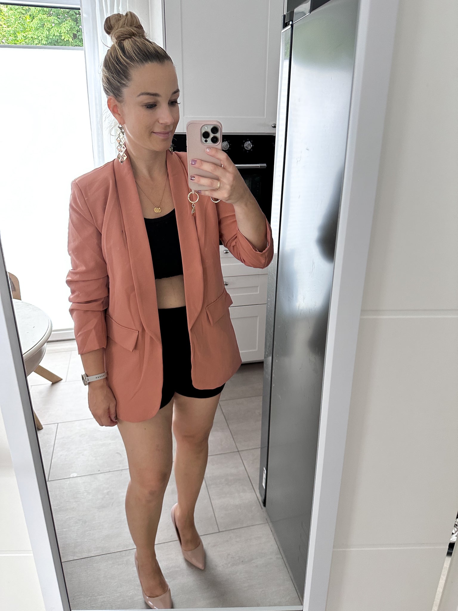 Jemima Blazer mit Futter und gerafften Ärmeln